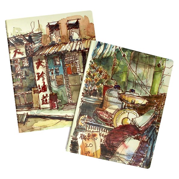Moleskine Cover Art Plain Journal by Paul Wang, Set of 2