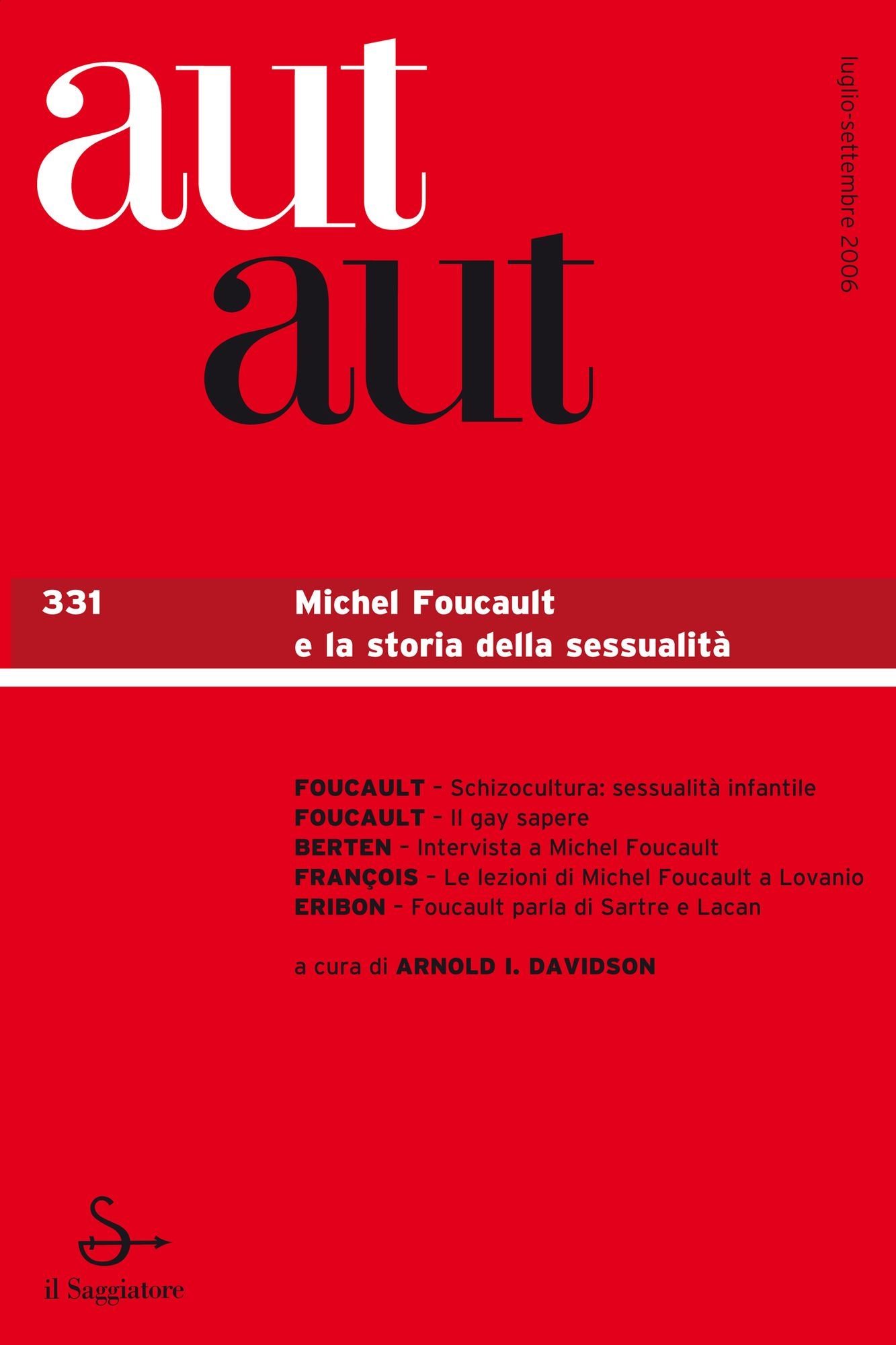 Aut aut 331 - Michel Foucault e la storia della sessualità