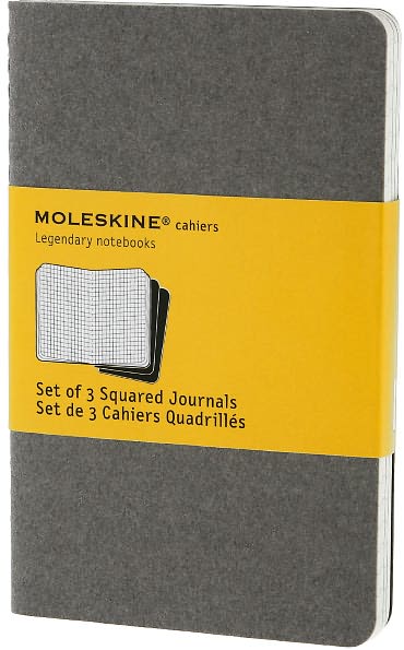 Moleskine Cahier Journal Grey Pocket Square 5.5x3.5
