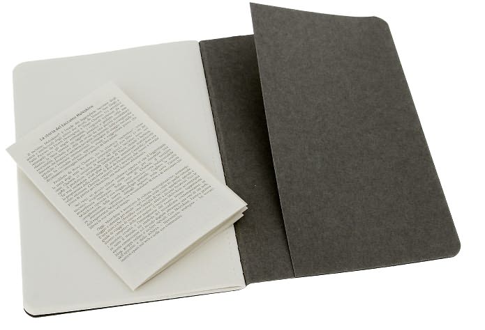 Moleskine Cahier Journal (Set of 3), Pocket, Plain, Pebble Grey, Soft Cover (3.5 x 5.5)