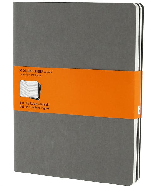 Moleskine Cahier Journal Grey Extra Large Ruled 7.5x10