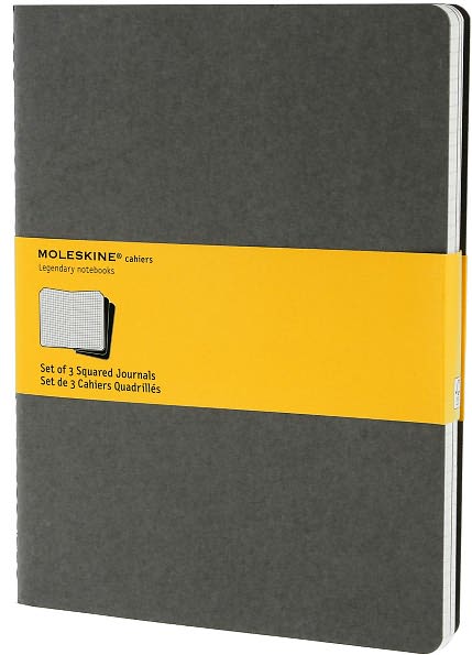 Moleskine Cahier Journal Grey Extra Large Sqaure 7.5x10