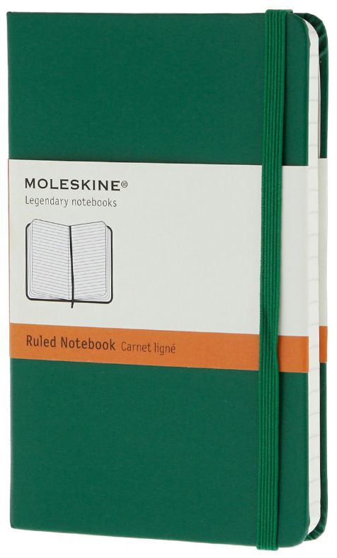 Moleskine Classic Pocket Ruled Oxide Green Notebook