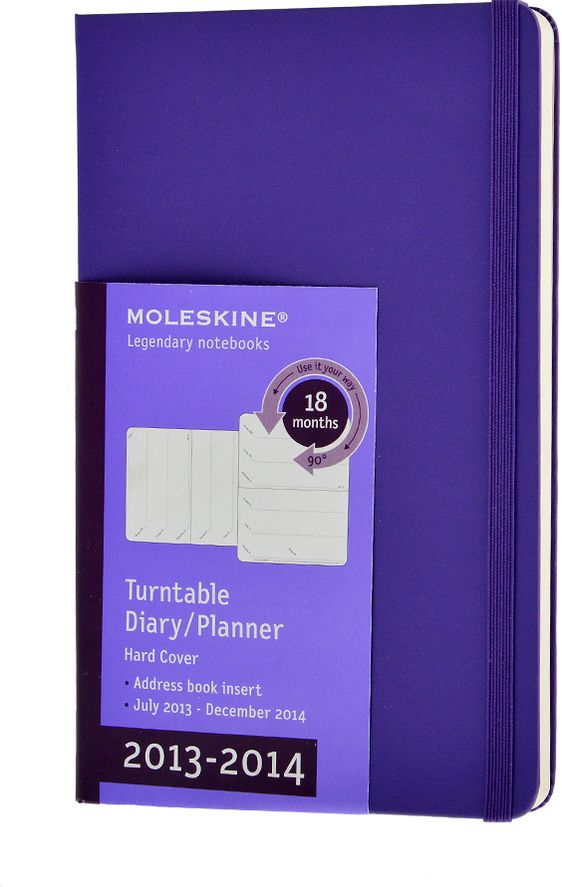 2014 18 Month Planner - Weekly -Turntable - Pocket - Brilliant Violet - Hard Cover
