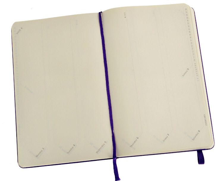 2014 18 Month Planner - Weekly -Turntable - Pocket - Brilliant Violet - Hard Cover