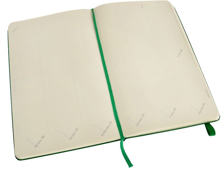 2014 18 Month Planner - Weekly -Turntable - Pocket - Oxide Green - Hard Cover