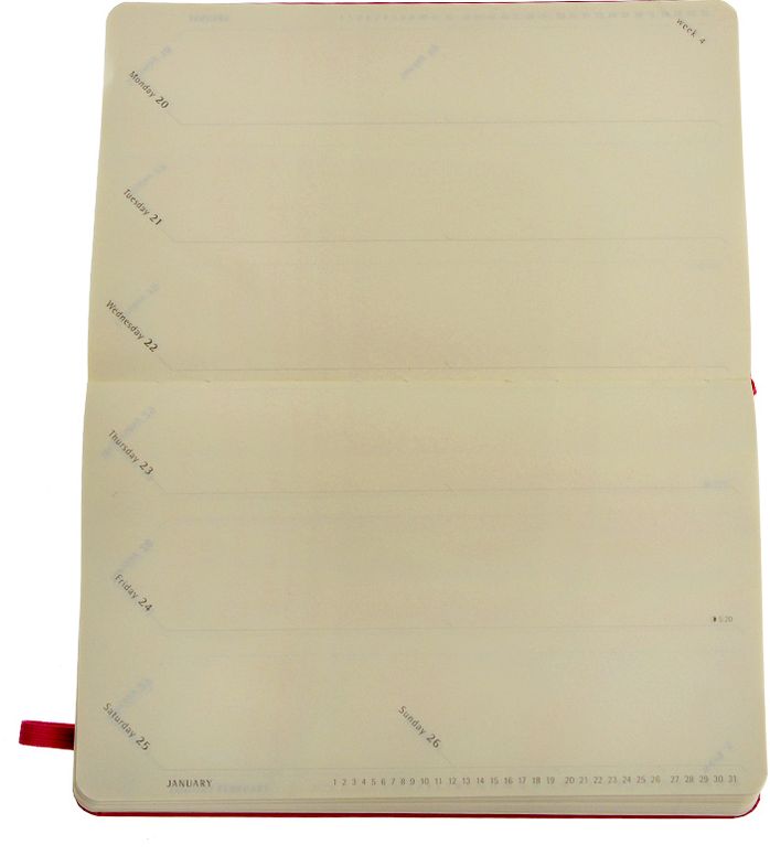 2014 18 Month Planner - Weekly - Turntable - Large - Magenta - Hard Cover
