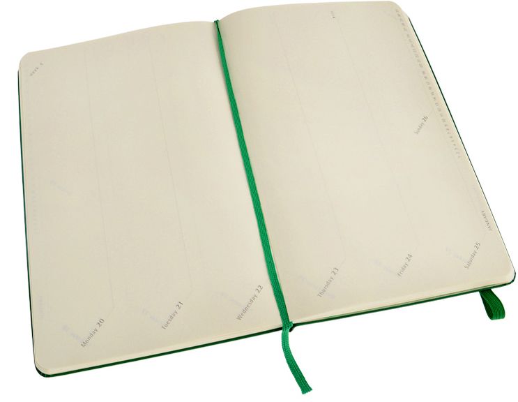 2014 18 Month Planner - Weekly - Turntable - Large - Oxide Green - Hard Cover