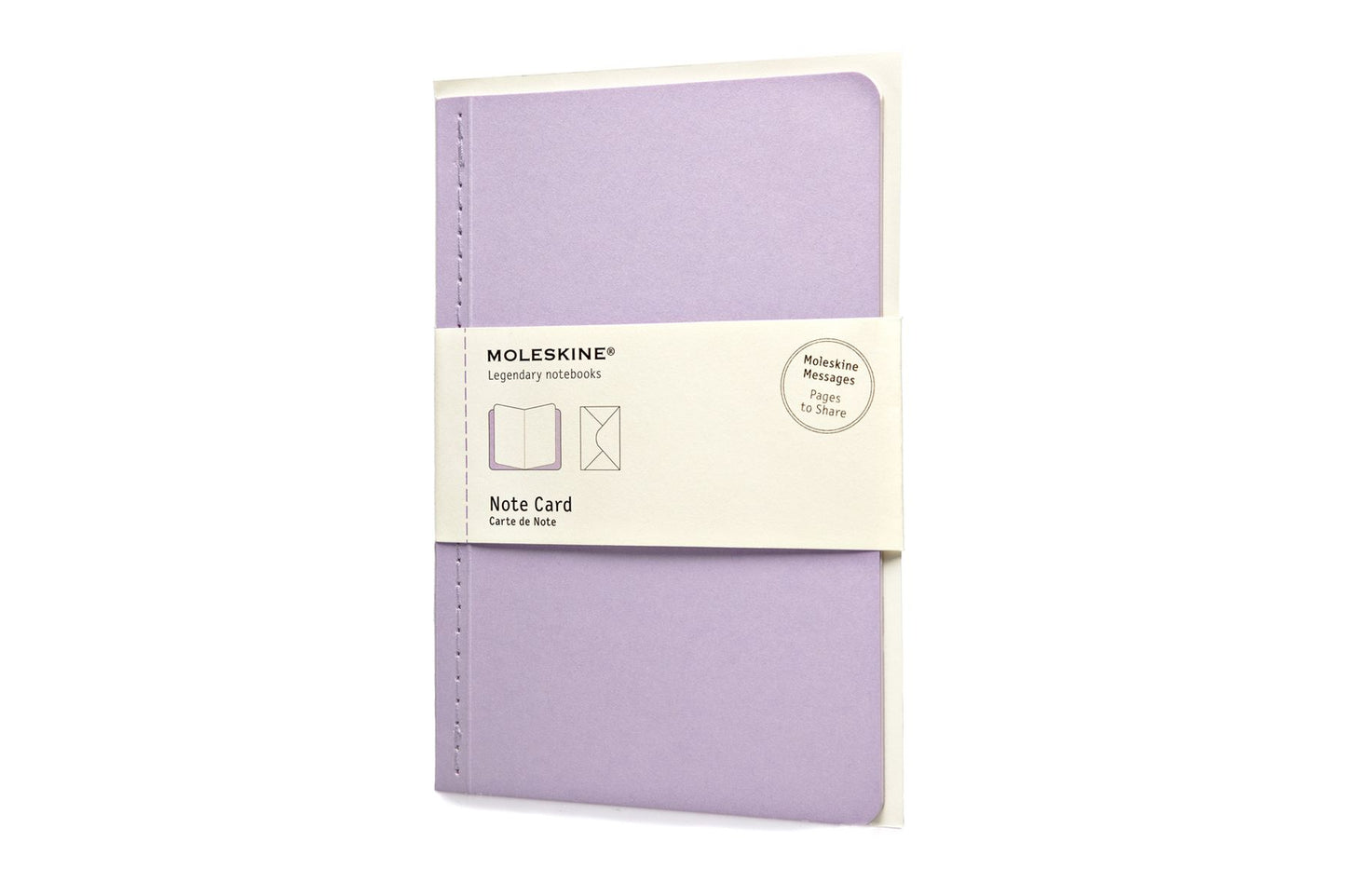 Moleskine Messages Note Card, Large, Plain, Persian Lilac, Soft Cover (4.5 X 6.75)