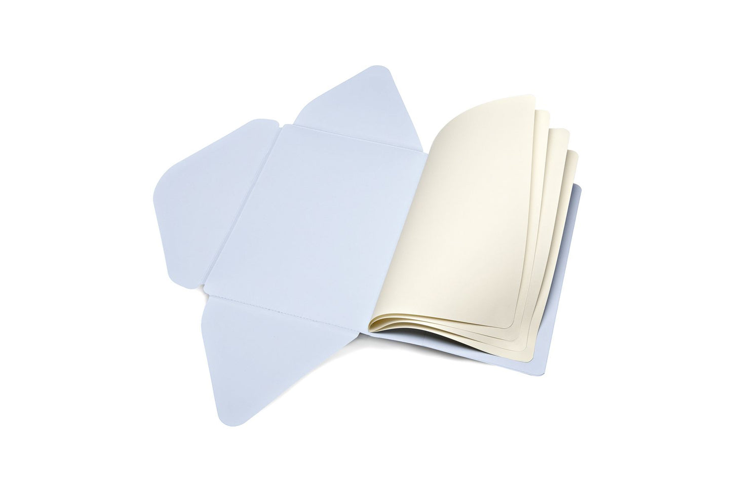 Moleskine Messages Postal Notebook, Large, Plain, Iris Blue, Soft Cover (4.5 x 6.75)