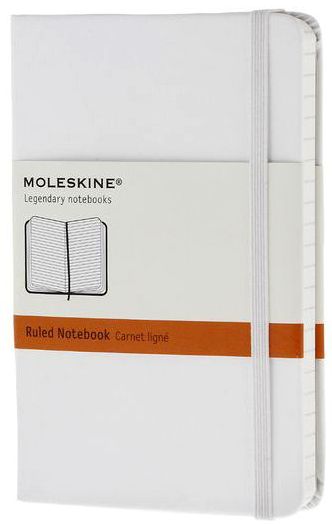 Moleskine Classic White Pocket Ruled Notebook