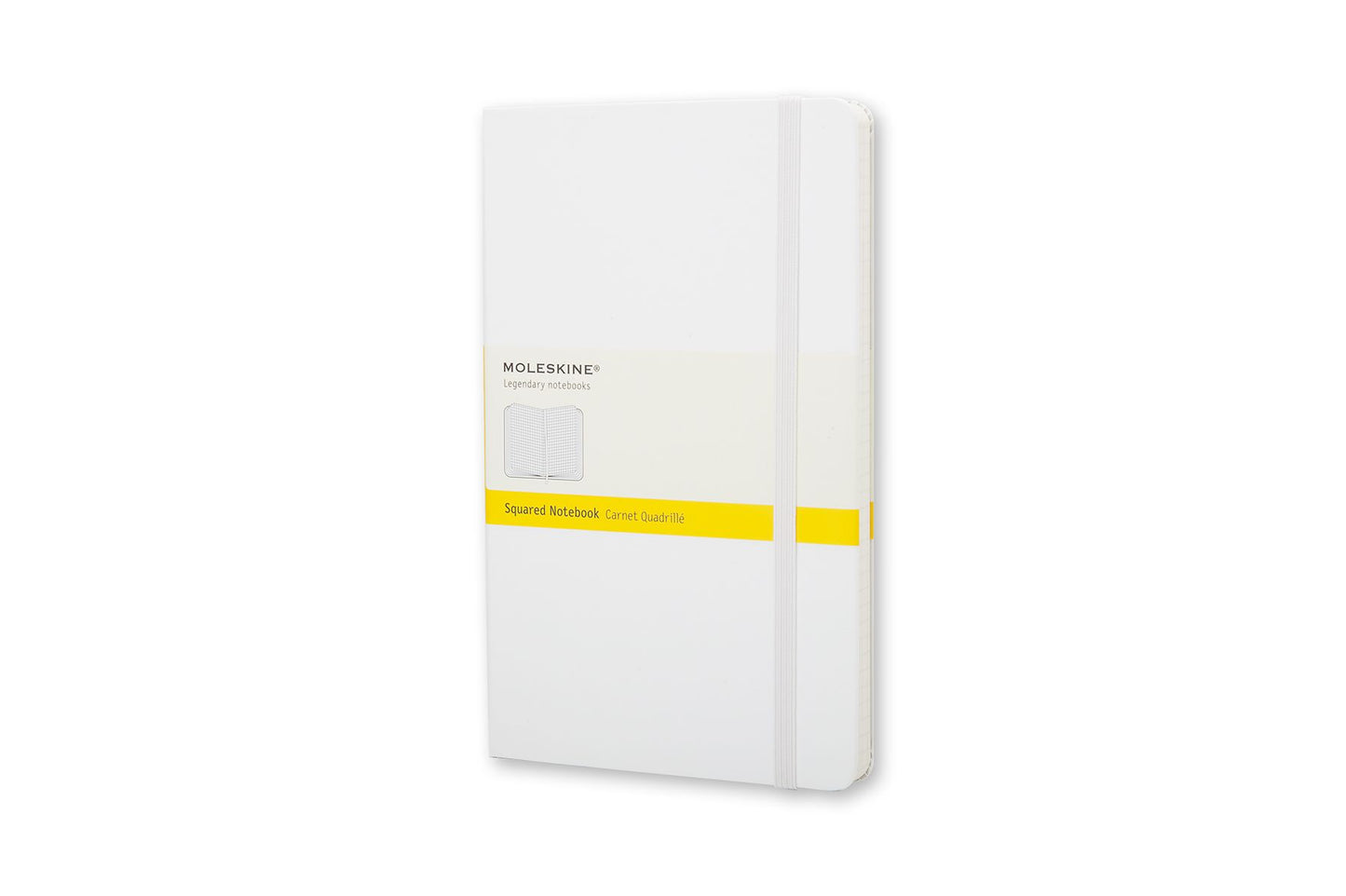 Moleskine Classic Notebook, Large, Squared, White, Hard Cover