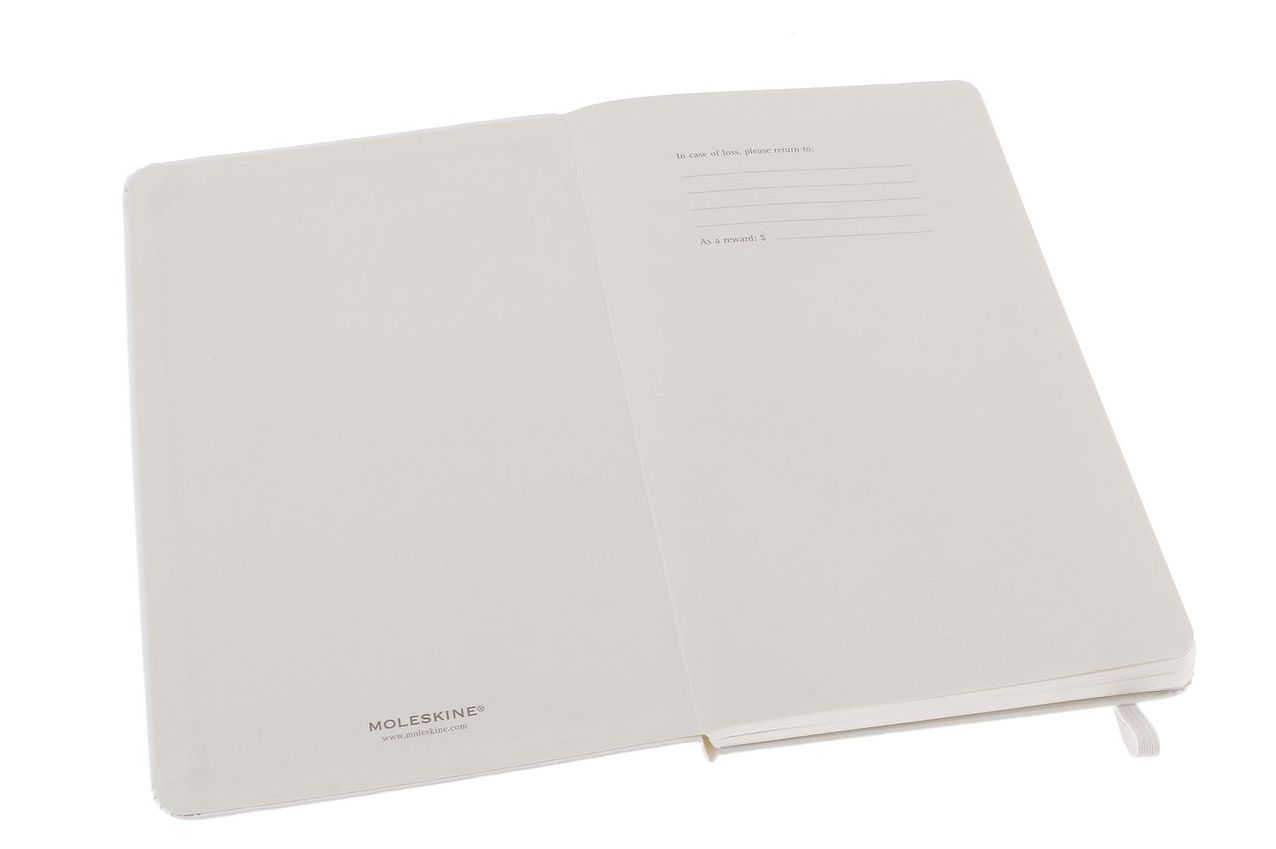Moleskine Classic Notebook, Large, Ruled, White, Hard Cover (5 x 8.25)