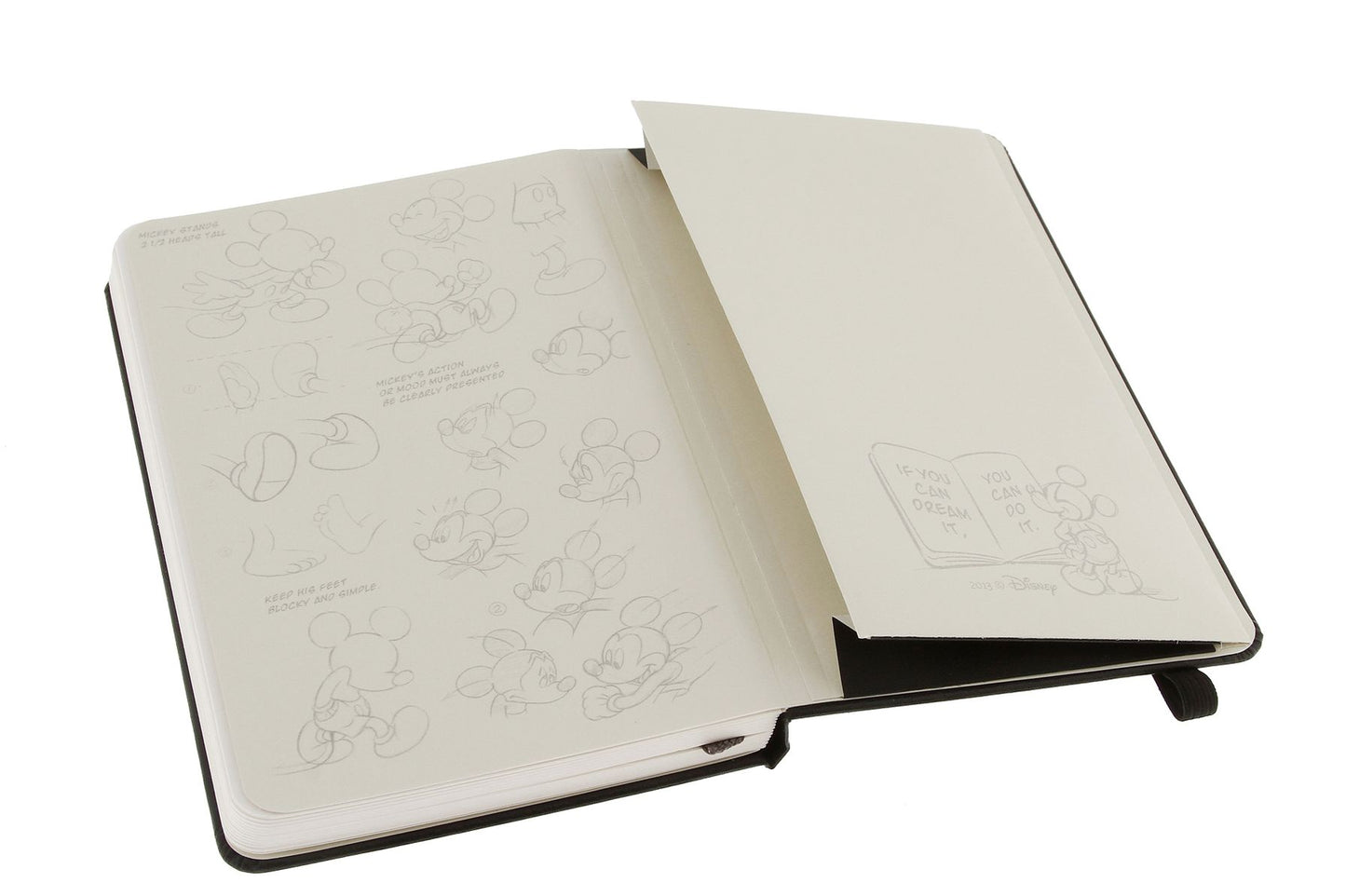 Moleskine Mickey Mouse Limited Edition Notebook, Pocket, Plain, Black, Hard Cover (3.5 x 5.5)