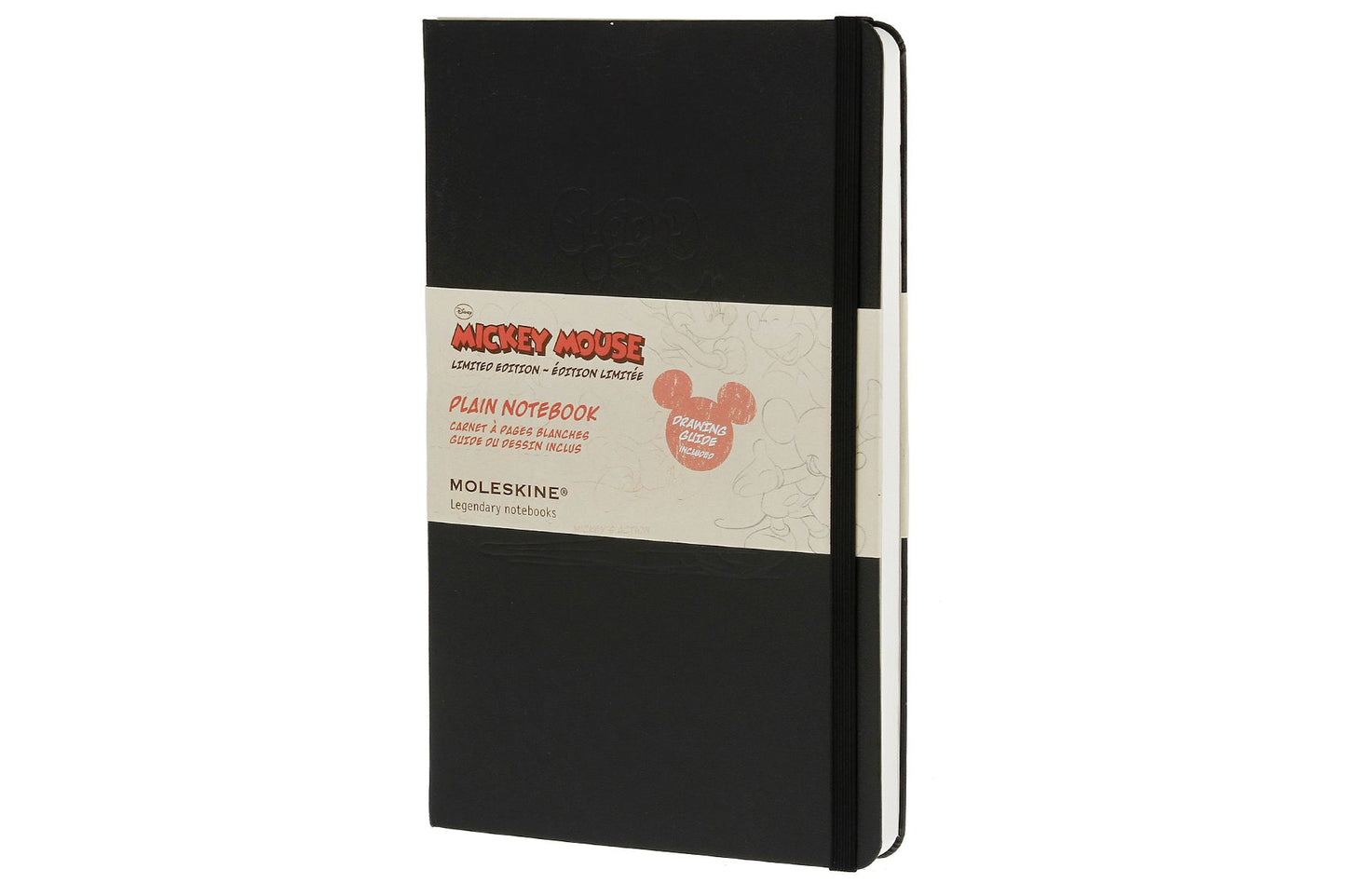 Moleskine Mickey Mouse Limited Edition Notebook, Large, Plain, Black, Hard Cover (5 x 8.25)