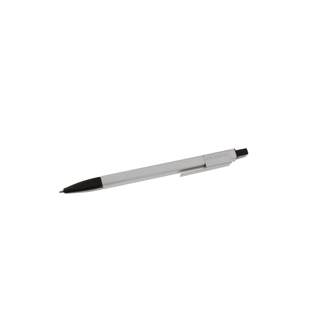 Moleskine Click Ball Pen, Light Metal, Large Point (1.0 MM), Black Ink