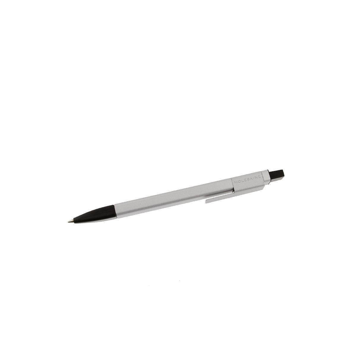 Moleskine Click Ball Pen, Light Metal, Fine Point (0.5 MM), Black Ink