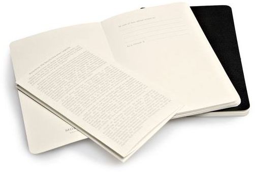 Moleskine Volant Black Pocket Ruled Notebook, Set of 2