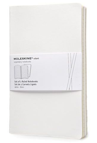 Moleskine Volant White Large Ruled Notebook, Set of 2