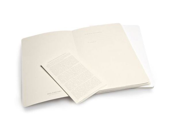 Moleskine Volant White Large Ruled Notebook, Set of 2