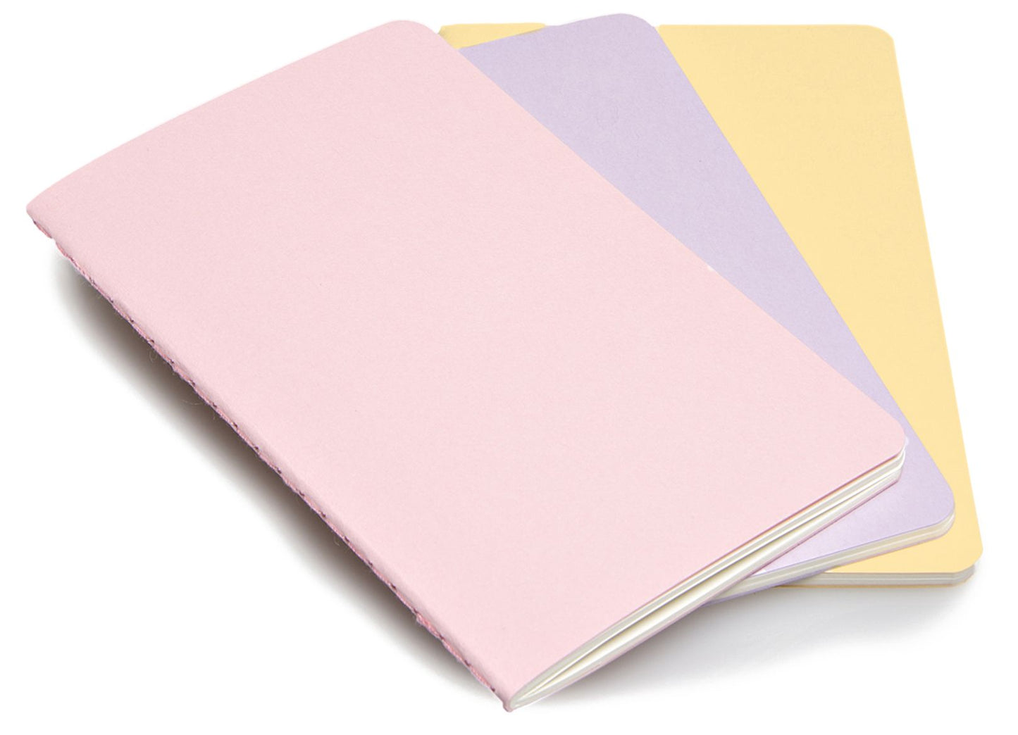 Moleskine Cahier Journal (Set of 3), Pocket, Ruled, Persian Lilac, Frangipane Yellow, Peach Blossom Pink, Soft Cover (3.5 X 5.5)