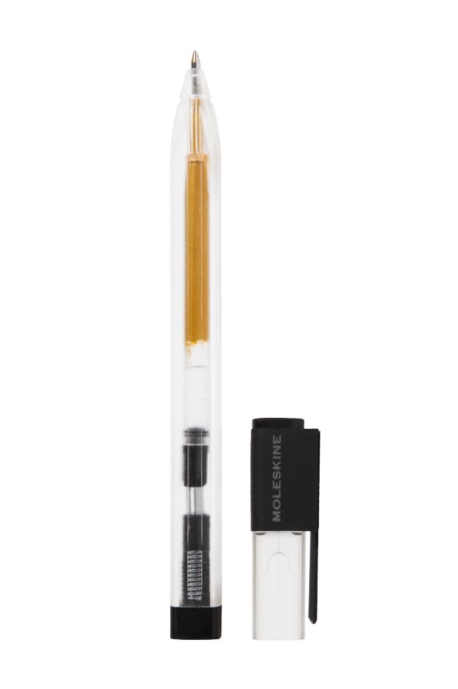 Moleskine Metallic Ink Roller Pen, Gold Ink, (Medium 0.7mm) [With Refill]