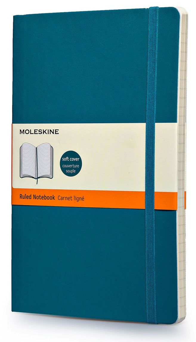 Moleskine Classic Soft Underwater Blue Large Ruled Notebook