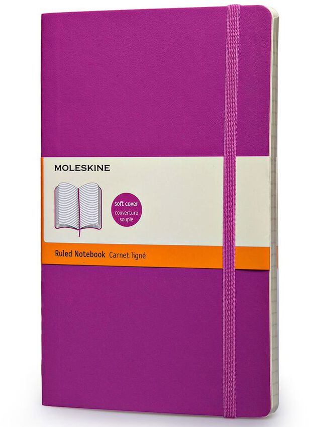 Moleskine Classic Colored Notebook, Large, Ruled, Orchid Purple, Soft Cover (5 x 8.25)