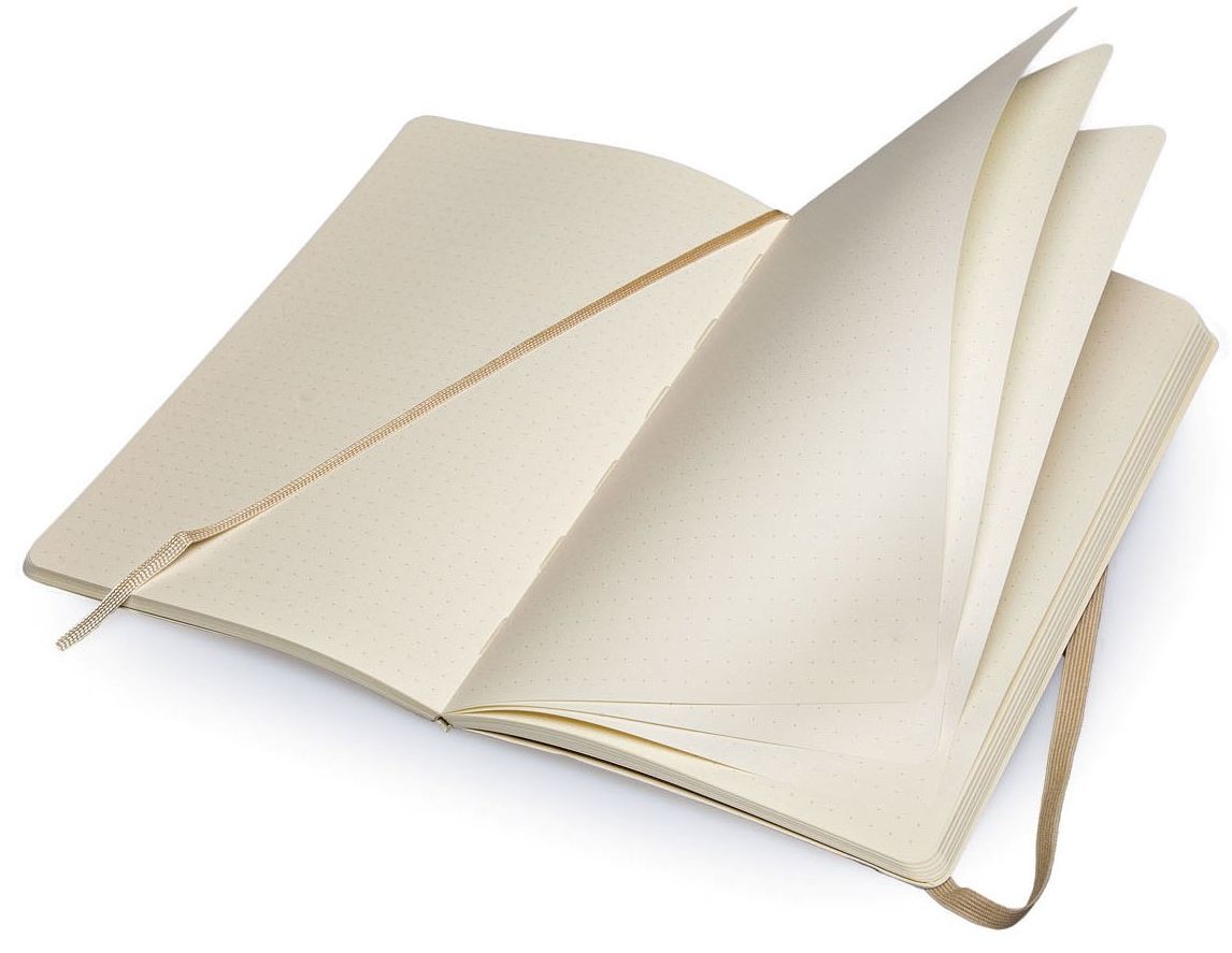 Moleskine Classic Soft Khaki Beige Large Dotted Notebook