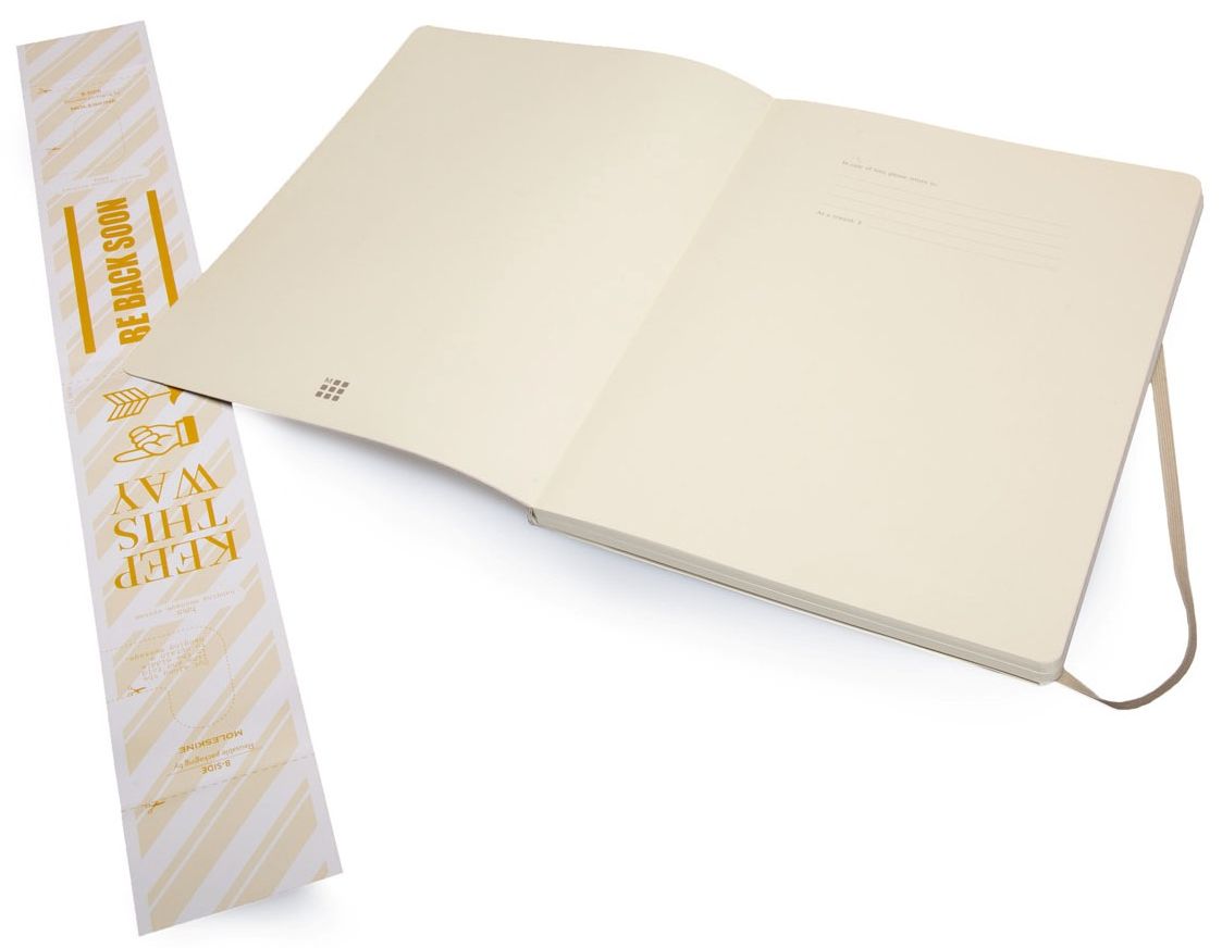 Moleskine Classic Colored Notebook, Extra Large, Ruled, Khaki Beige