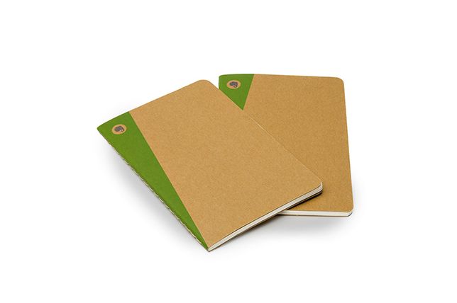 Moleskine Evernote Journal with Smart Stickers, Pocket, (Set of 2), Ruled, Kraft Brown, Soft Cover (3.5 X 5.5)