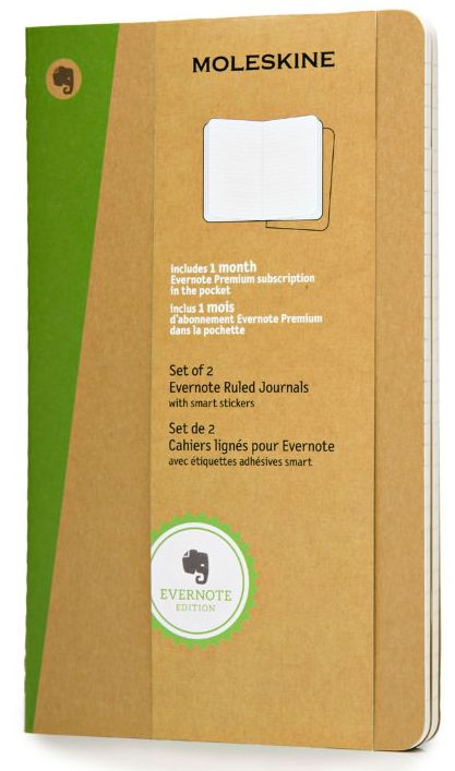 Moleskine Evernote Large Ruled Journal, Set of 2