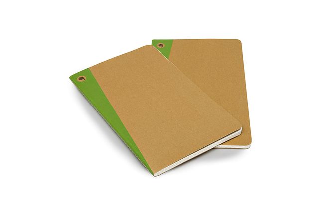 Moleskine Evernote Journal with Smart Stickers, Large, (Set of 2), Squared, Kraft Brown, Soft Cover (5 X 8.25)