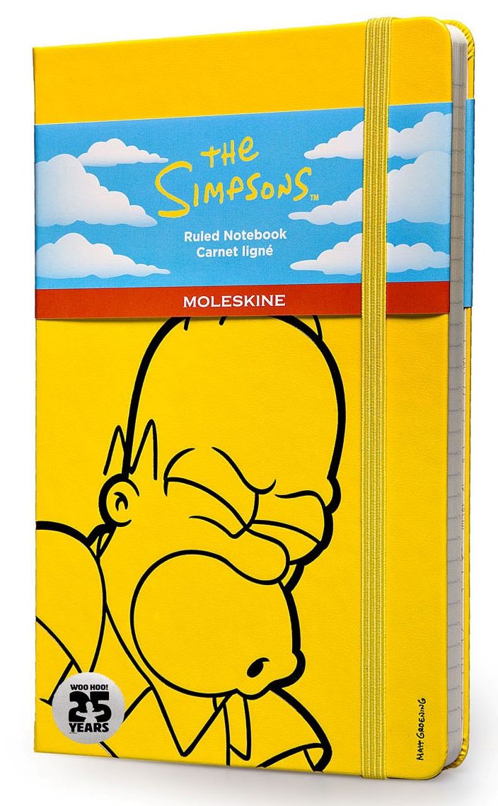 Moleskine Limited Edition Simpsons Yellow Large Ruled Notebook