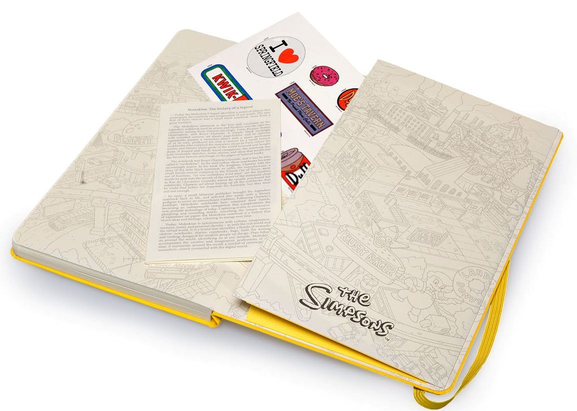 Moleskine Limited Edition Simpsons Yellow Large Ruled Notebook