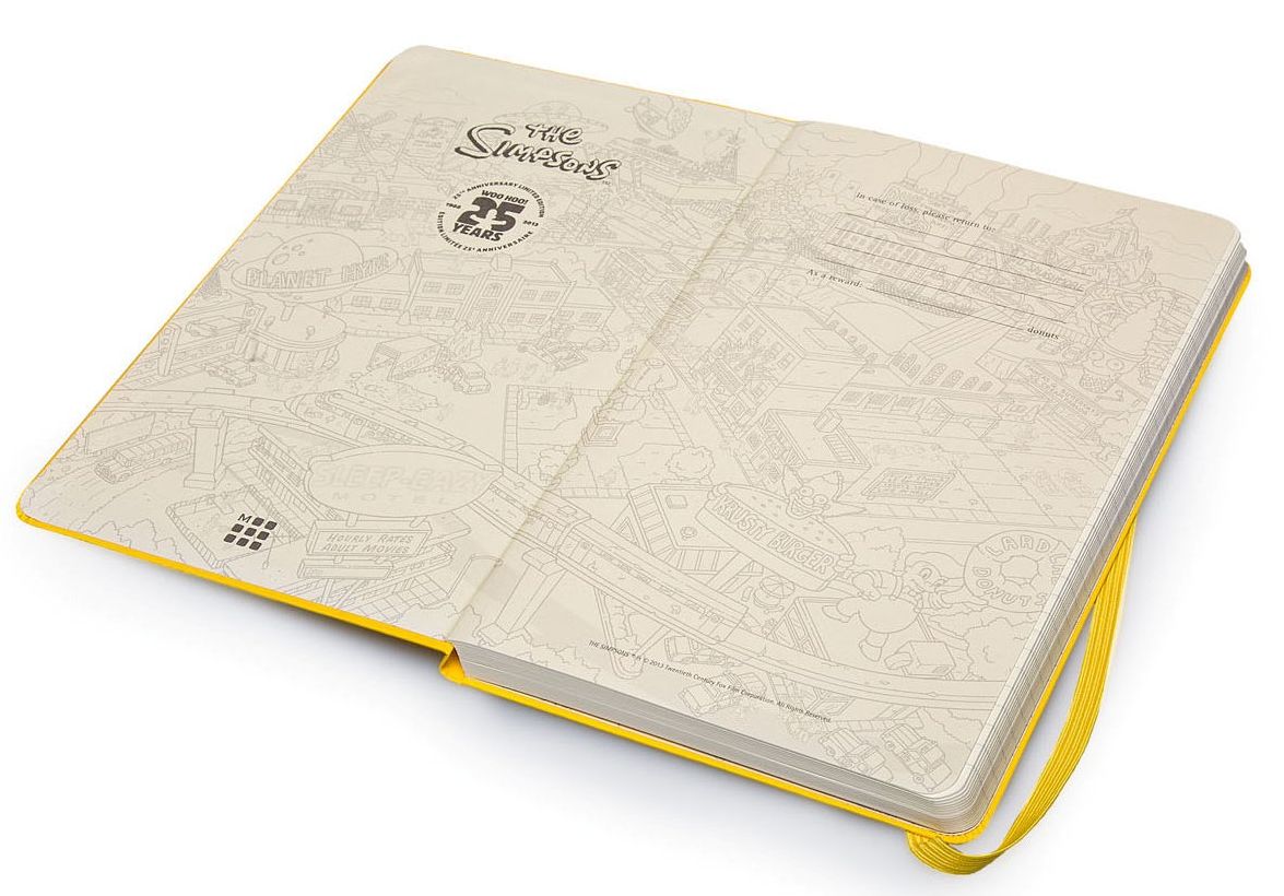 Moleskine Limited Edition Simpsons Yellow Large Ruled Notebook