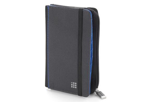 Moleskine Double Wallet, Payne's Grey, (4.25 X 7 X 1.25)
