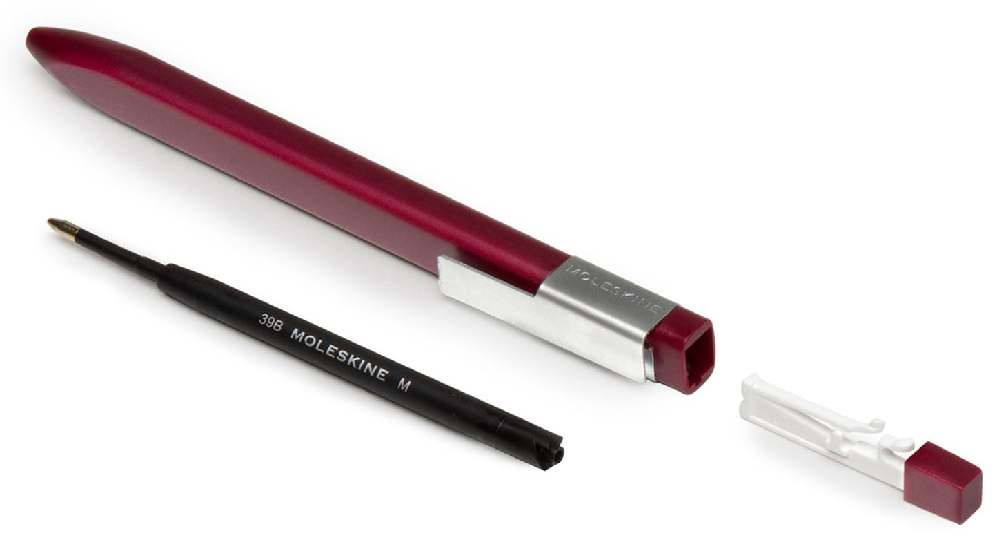 Moleskine Classic Click Ball Pen Burgundy Red, Large 1.0 mm