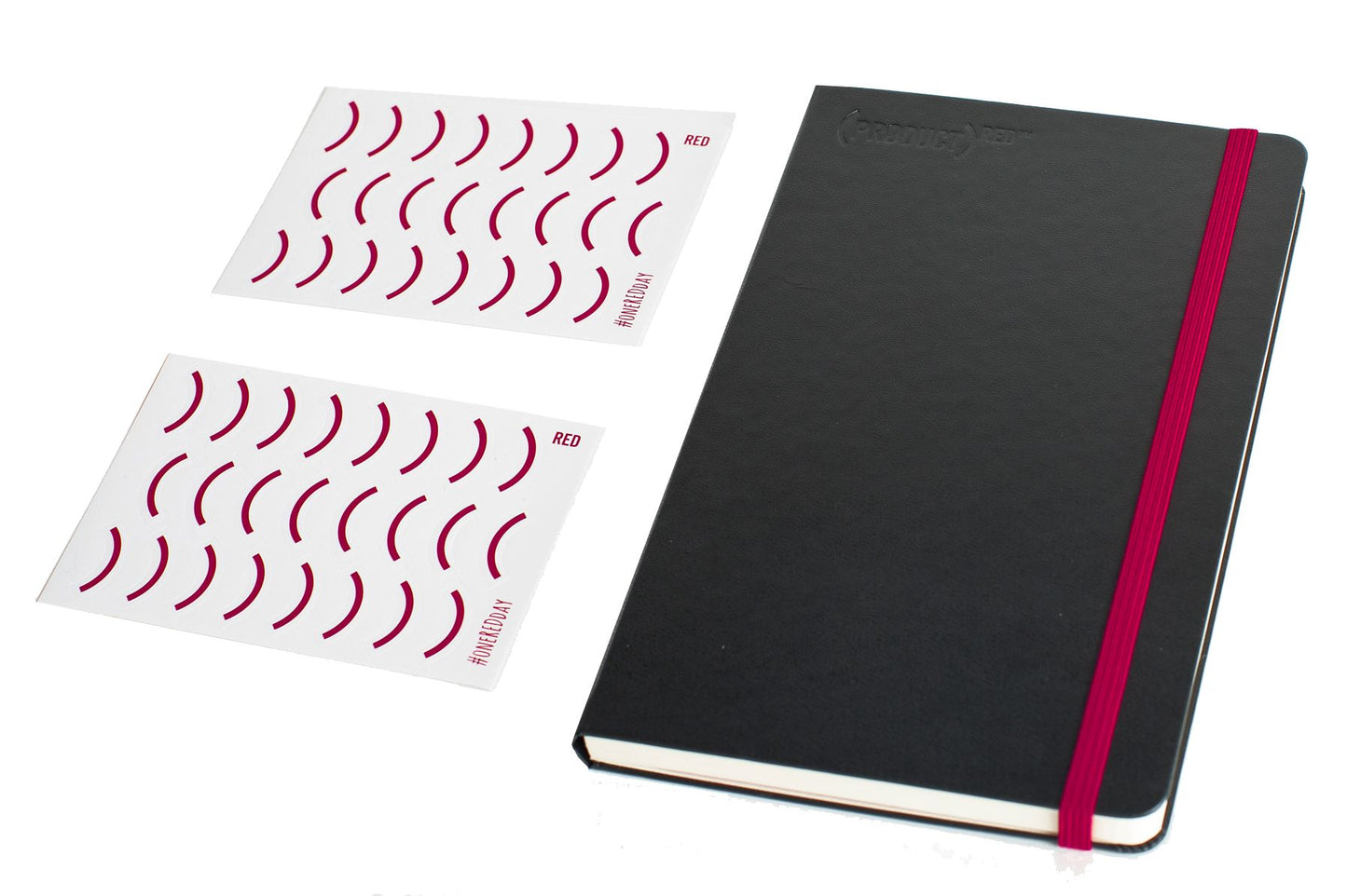 Moleskine PRODUCT (RED) Special Edition Notebook, Large, Ruled, Black, Hard Cover (5 x 8.25)