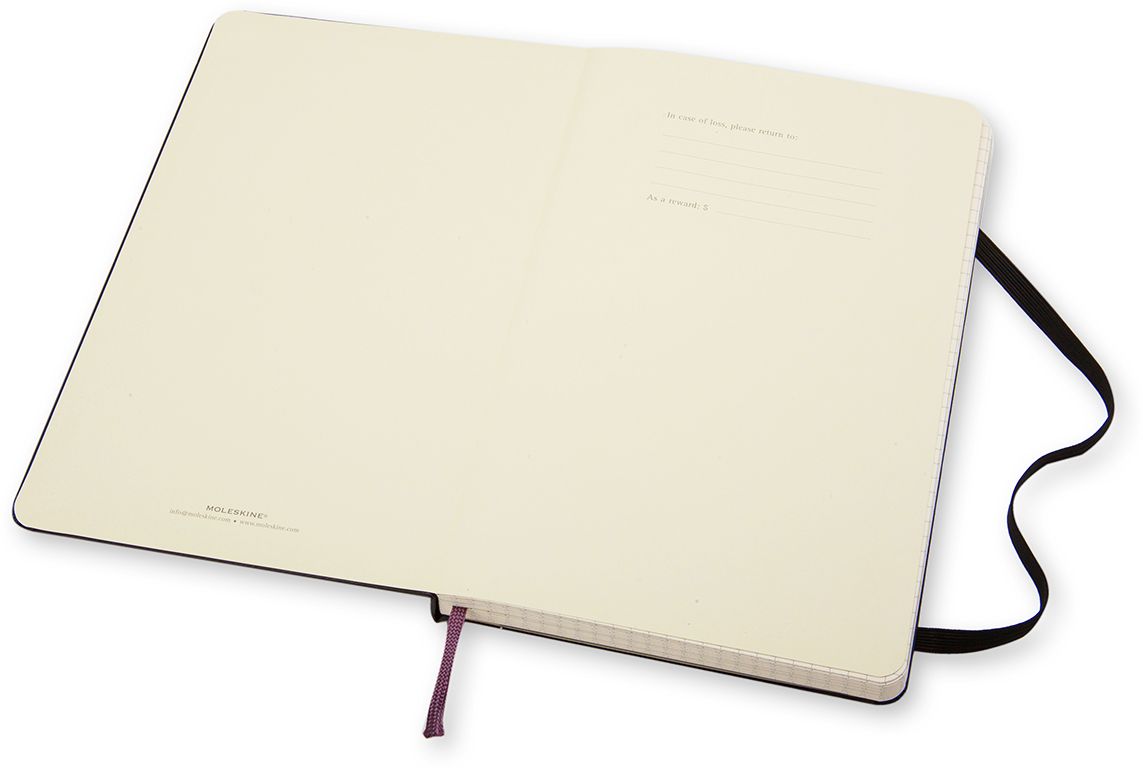 Moleskine Classic Notebook, Large, Squared, Black, Hard Cover (5 x 8.25)