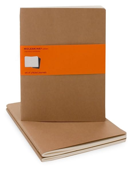 Moleskine Cahier Kraft Extra Large Ruled Journal, Set of 3
