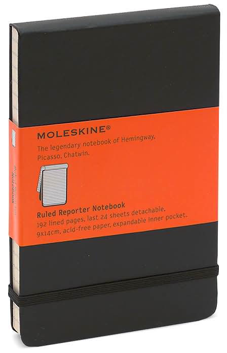 Moleskine Classic Pocket Ruled Reporter Notebook