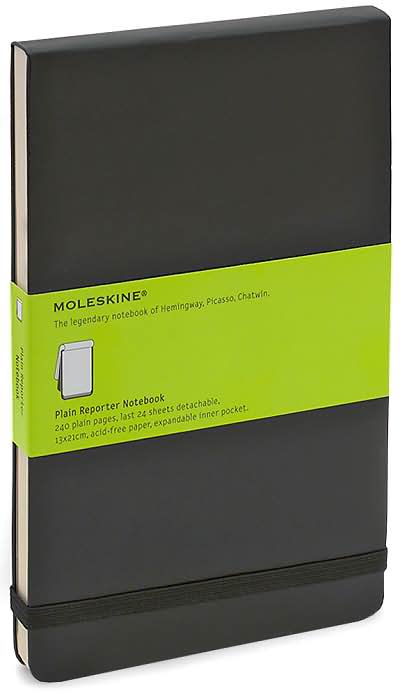 Moleskine Classic Large Plain Reporter Notebook