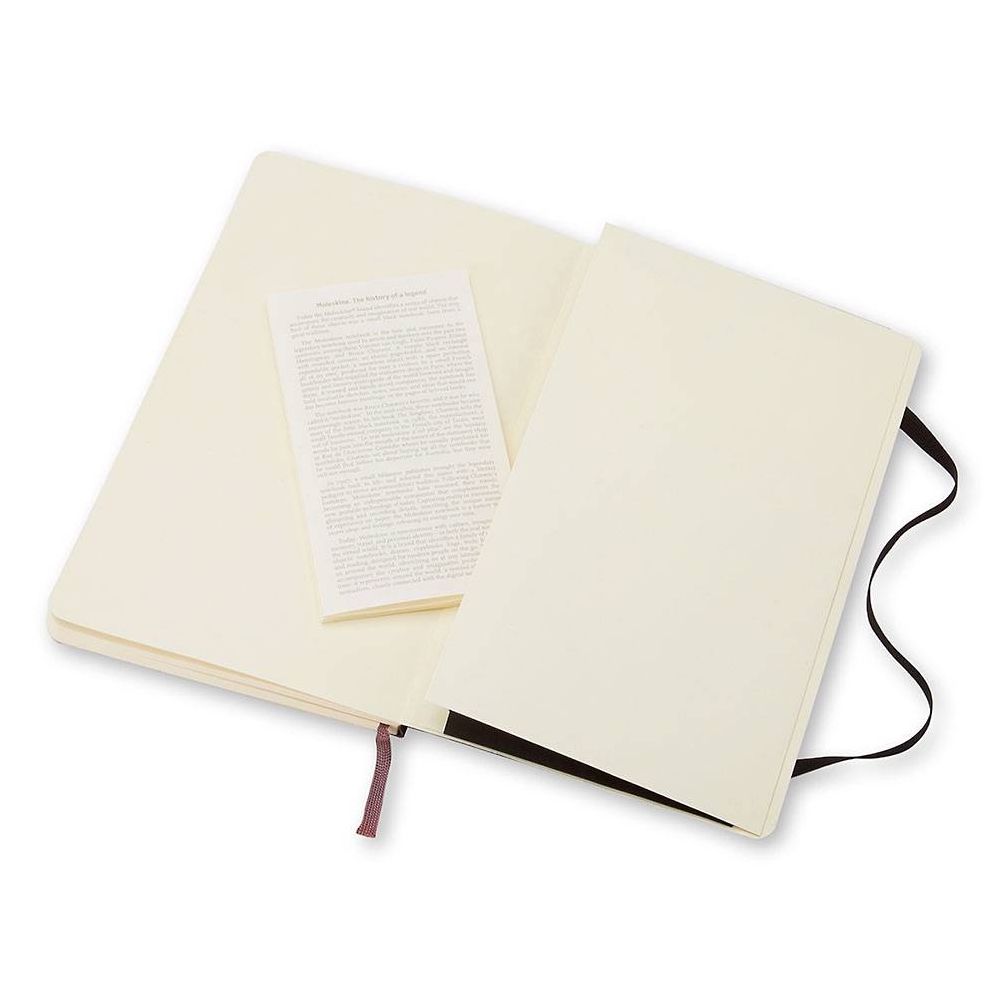 Moleskine Classic Notebook, Large, Ruled, Black, Soft Cover (5 x 8.25)
