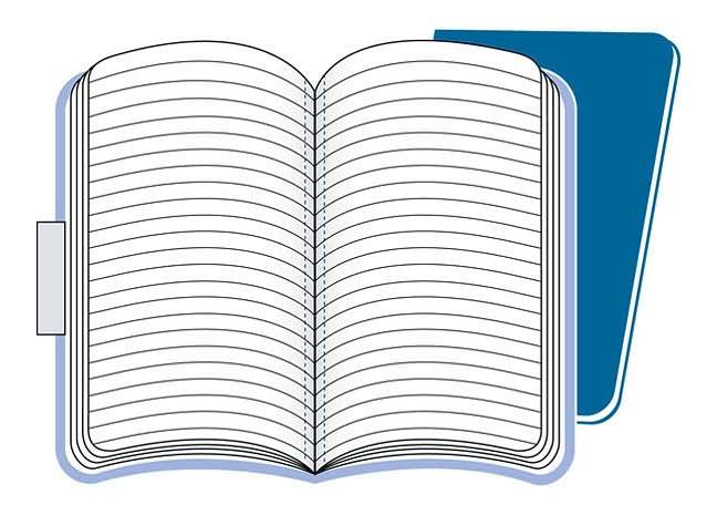 Moleskine Volant Large Ruled Notebook, Antwerp/Prussian Blue Set of 2
