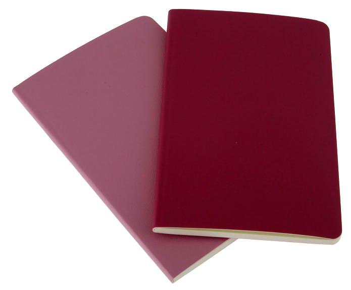 Moleskine Volant Notebook (Set of 2 ), Pocket, Plain, Pink Magenta, Magenta, Soft Cover (3.5 x 5.5)