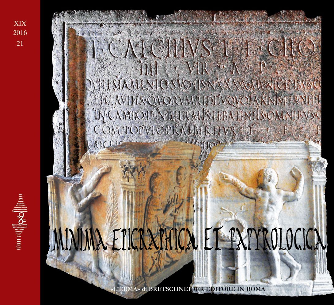 Minima Epigraphica et Papyrologica. Anno XIX. 2016 fasc. 21