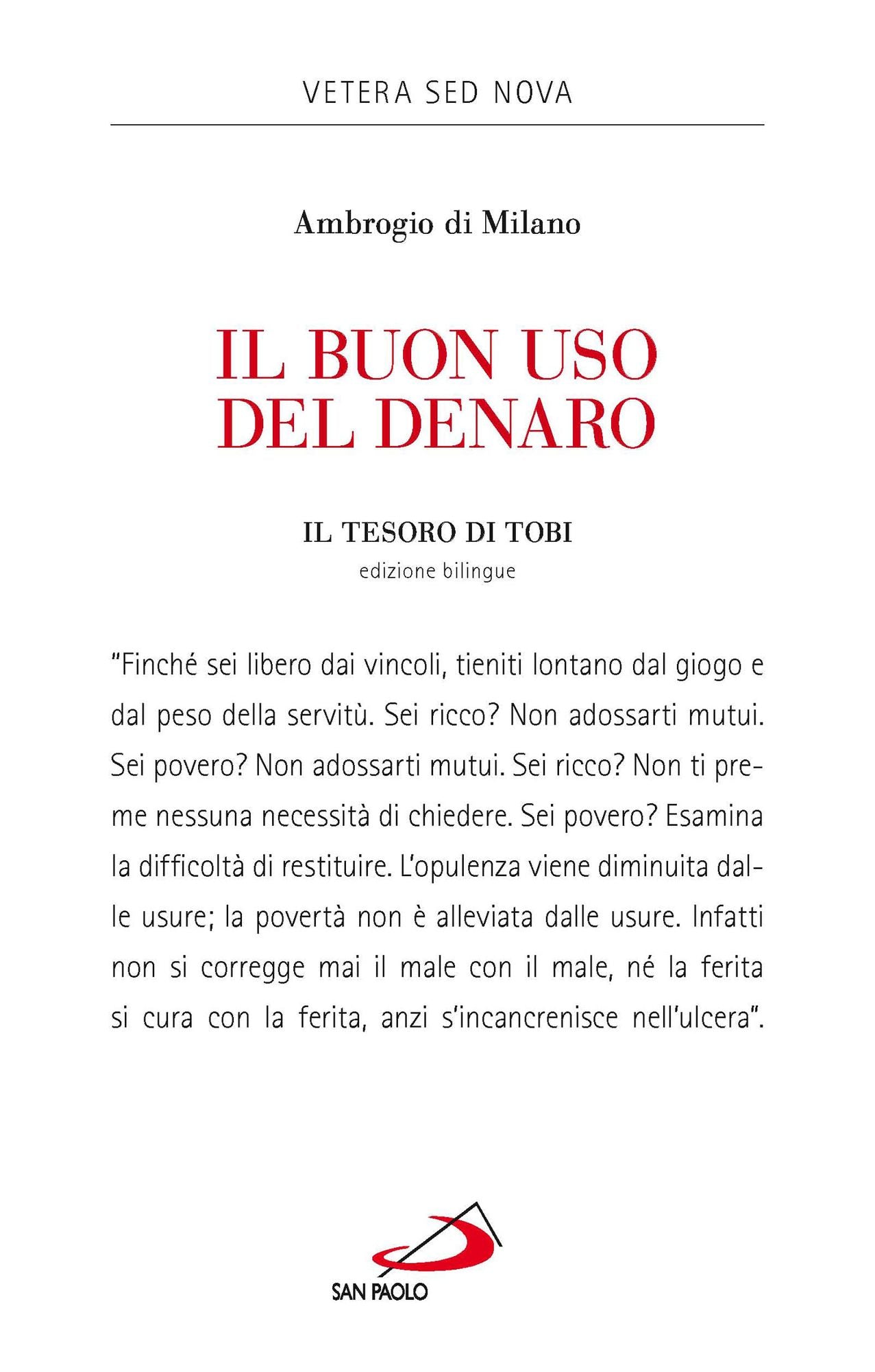 Il buon uso del denaro. Il tesoro di Tobi