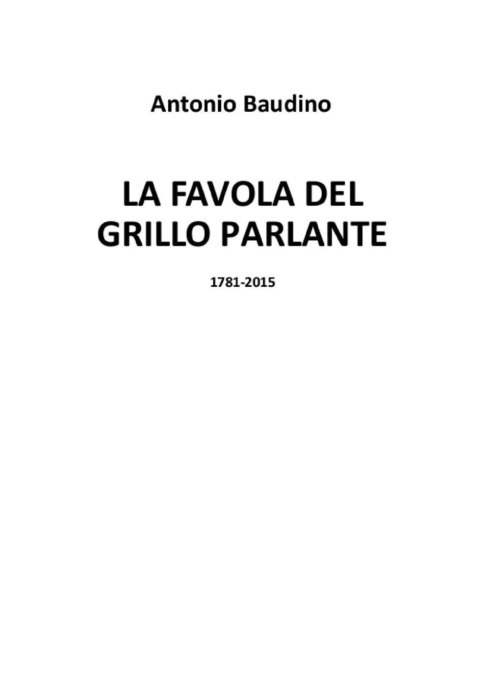 La favola del Grillo Parlante