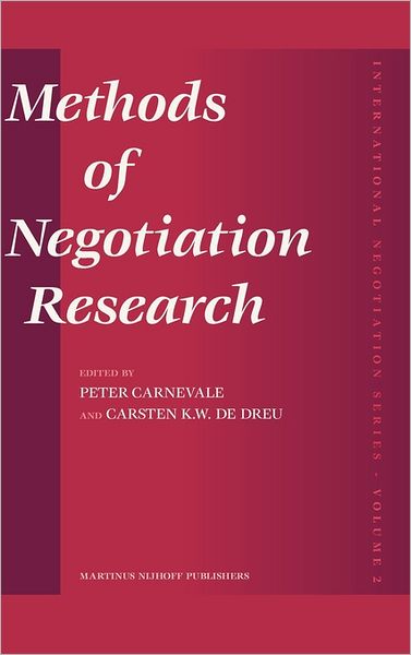 Methods Of Negotiation Research